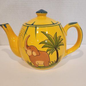 Elephant and Tiger Pottery Barn Safari Tea Pot